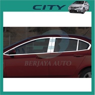 Honda City GM2 / GM3 (2008-2013) Lapik tingkap + Tiang Pintu Krom GM2 GM3 TMO Hiasan Kereta Berjaya Auto Aksesori Kereta