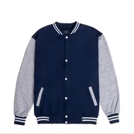 Men's baseball jacket, men's jacket, navy grey combination baseball jacket, latest baseball jacket