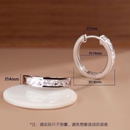 Df [10,000 People Collection] Genuine 999 Sterling Silver Earrings High-End Earrings Moissanite Earr