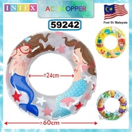 【hot sale】 ✉○✓ C21 INTEX 59242 24 Inflatable Float Cartoon Transparent Swimming Pool Rings Safety For Kids Pelumbung budak intex