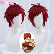 Misscoo Gaara Cosplay Men Wig Short Red Anime Heat Resistant Synthetic Wigs