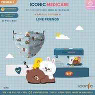 LINE FRIENDS COLLECTION / [4PLY KID 4-12YRS] LINE FRIENDS MEDICAL FACE MASK (30PCS)