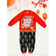 MERAH Chinese New Year Clothes Set Tops and Bottoms for Children 2In1 Imblek China Dresses Pair of A