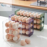 RUOANE Plastic Flip-Type Egg Holder Anti-Slipping Fresh-keeping Egg Storage Box Special Green/Purple/Transparent Egg Tray Kitchen