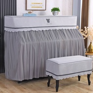 KY&amp; Piano Dustproof Cover Full Cover Piano Cover Light Luxury Piano Cover Cloth Piano Stool Sets Full Cover Lace Simple