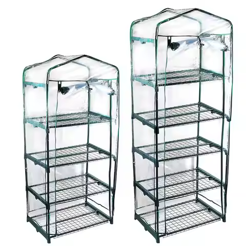 Greenhouse Cover Transparent Rainproof 4-layer PVC Cover Mini Greenhouse Replacement Cover for garde