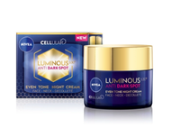 妮維雅 - Nivea妮維雅Luminous630雙效淡斑煥白修護晚霜 50亳升 每晚用後回復淡斑煥亮透明質酸激活細胞再生及強化肌膚組織黃金修復的肌膚循環(平行進口)86651