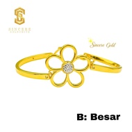 Sincere Store Emas 916 5G Bangle Daisy 2C | Emas 916