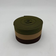 Thick Bag Slippers Strap 3 inches FATIGUE KHAKI DARK BROWN Sold Per Yard