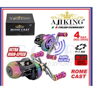 4kg Maxdrag BC Ultra High Speed Gear Ajiking Rome Cast Baitcasting Casting Fishing Reel Mesin Pancin