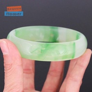 Begonia Flower Real Jadeite Natural Ice Green Jade Bangle Luxury Bracelet For Women Gifts Girlfriend