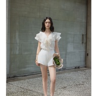 Ivette dynamic basic metallic high-waisted shorts suitable for going out to work OLV