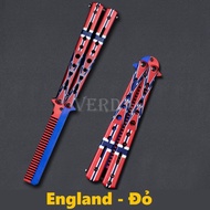 [TẶNG VÍT 2 ĐẦU] Lược bướm butterfly CSGO tập luyện mô hình skin thép không gỉ họa tiết BaliZ mới ca