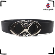 YRBWDYZDH Lether Belt, Moon Star Design Punk Y2k Belt, Gothic Y2k Cross Pu Leather Decorative Belt M