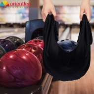 ORIENTLEE Bowling Ball Cleaning Bag, Microfiber Bowling Carry Bag, High Elasticity Black Color Bowli