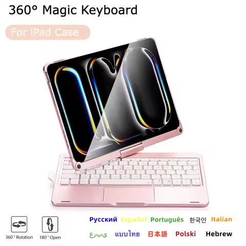 360° Rotate Magic Keyboard Folio for IPad 11 Pro13 Pro 11 2024 M4,For iPad Air13 Air 11 M2 Air4 Air5