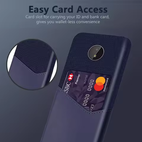 Business Case For Nokia C20 C10 Funda Febric Card Holder Cover For Nokia C10 C20 6.52" TA-1342 TA-13
