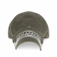 【Balenciaga 巴黎世家】Masking Tape Cap 仿舊 棒球帽 鴨舌帽 帽子 卡其綠色 858087410B22840
