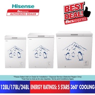Hisense 128L 178L 248L (5 STAR) Super Freeze Chest Freezer With 360-Cooling FC132DAW FC206DAW FC258D