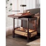 Movable Living Room Foldable Cabinet Small Table Side Small Apartment Solid Wood Sofa Shelf Coffee T