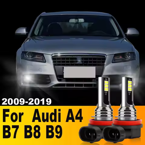 2Pcs LED Lamp Car Front Fog Light H8 H11 H16JP Luces For Audi A4 B7 B8 B9 2009 2010 2011 2012 2013 2