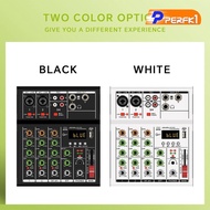 [Perfk1] Audio Mixer 4 Channel Analog Mixer Portable Sound Controller Professional Sound Board for Beginners DJ Stage Broadcast