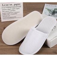 Good Quality 1 PAIR Toweling Closed Toe Hotel Slipper Spa Shoes Disposable Slippers