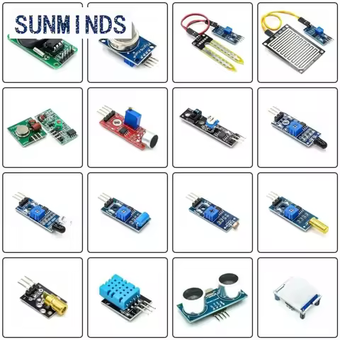 1sets 16 in 1 Modules Sensor Kit Project Super Starter Kits for Arduino UNO R3 Mega2560 Mega328 for 