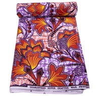 6Yards & 3Yards African Print Polyester Batik with Metallic Shine