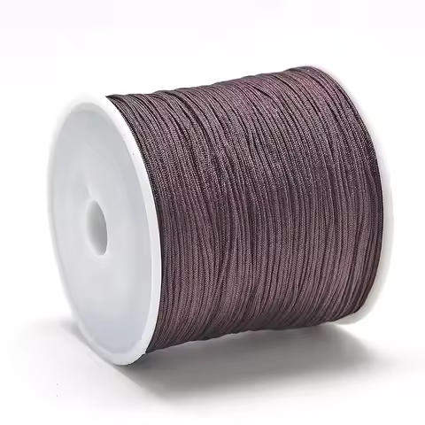 1roll Nylon Thread Chinese Knotting Cord Coconut Brown 0.8mm 109.36 yards(100m)/roll