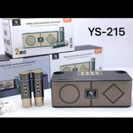 ลำโพงบลูทูธไร้สาย YS-215 แถม ไมค์2ตัว ลำโพงบลูทูธ รองรับ USB/TF-SD card/AUX หลายรูปแบบ ลำโพงบลูทูธแบ