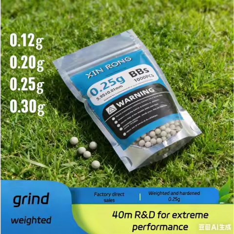 BBs Pellets 5.95mm 0.2g/0.25g/0.12g/0.4g 1000pcs Paintball Bullets Tactical Air Gun Strike Balls for
