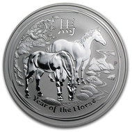 Perth Mint Australia Lunar Horse 2014 1 oz .999 Silver Coin BU (Series II) 1oz