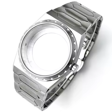 37mm Fluted Bezel Watch Case Tonneau Shape Fit 29.5-31.5mm Dial For Seiko VC Historiques 222 NH35 Au