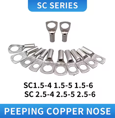SC1.5-4 1.5-5 2.5-4 2.5-5 4-4 4-5 6-4 6-5 series bolt hole tinned copper cable lug battery terminal 