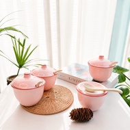 Seasoning Container Ceramic Jar Pack Of 4 Size 225 Ml. With Scoop And Lid Chili With Fish Sauce