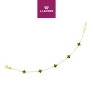 HABIB Malachite Bracelet in 585/14K Yellow Gold YOMB00072