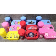 Kids Cartoon Cute Food Container Frozen Pony Hello Kitty Car Lunch Box And Water Bottle Set For Girl And Boy Tupperware