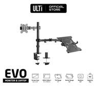 ULTi EVO Monitor and Laptop Desk Mount, Articulating Double Center Arm Joint, VESA Stand, Fits up to 32" Screen