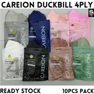 【CAREION】3D Duckbill Mask 4 Layer Earloop/Talinga 4ply Face Mask 10pcs individual packing BFE>95% Di