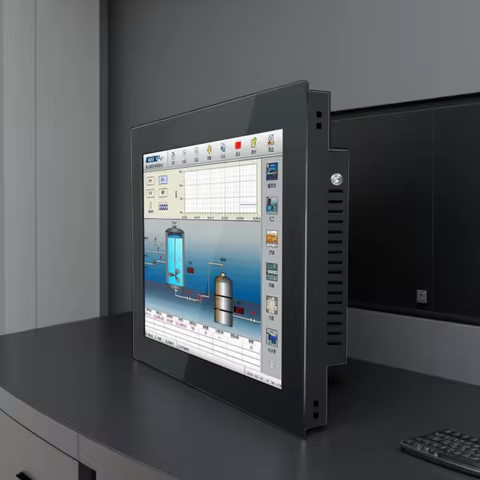 19 inch industrial computer mini pc with resistive touch core i5 with wifi rs232 com win10 pro syste