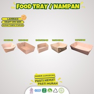 Paper Food Tray 100 Pcs Package Dine In Food Tray/ 16x9x5 cm TR2K2/