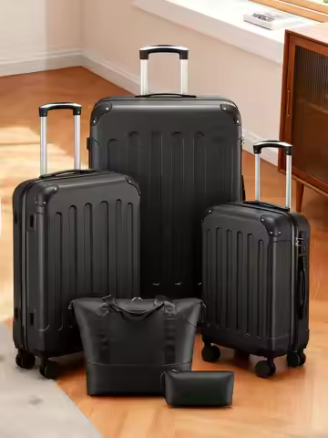 Luggage Sets 5 Piece,Hardside Suitcase With Wheels - Spinner Wheels, TSA Lock, Includes Toiletry Bag