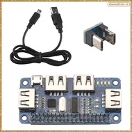[K O G X] 4 Ports USB HUB HAT For  3 / 2 / Zero W Extension Board USB To UART For Serial Debugging C