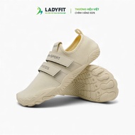 Women's Gym Grip Sole Sports Shoes – Cardio Pickleball – Beige Design Gym Shoes