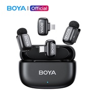 BOYA mini Wireless Lavalier Microphone  for iPhone/Android/PC/Tablets with USB C/Lightning Plug  AI 