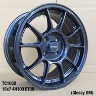 TC105X 15" 16" 17" 4H100/114.3 5H100/113  ET35 GLOSSY GUN METAL GLOSSY BLACK MATTE BLACK TITAN