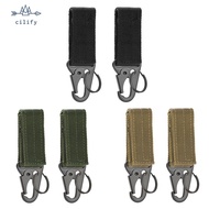 6/4/2PCS Tactical Key Ring Belt Holder Nylon Hanging Belt Clips Keeper Pouch Military Utility Gear with 1 Hooks Keychain