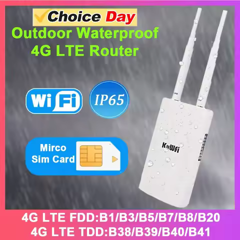 KuWFi Waterproof Outdoor 300Mbps WiFi Router CAT4 4G LTE Routers 3G/4G SIM Card Router Modem for IP 