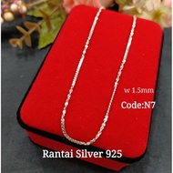 Necklace Silver 925(N7) Rantai Perak 925(N7)